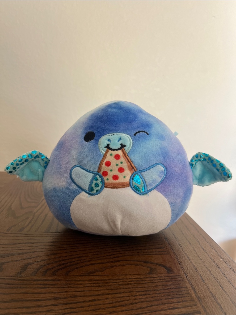 Squishmallow Talib the Ptreodactyl Eating Pizza  Stuffed Animal Plush Toy